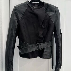 Belted Leather jacket